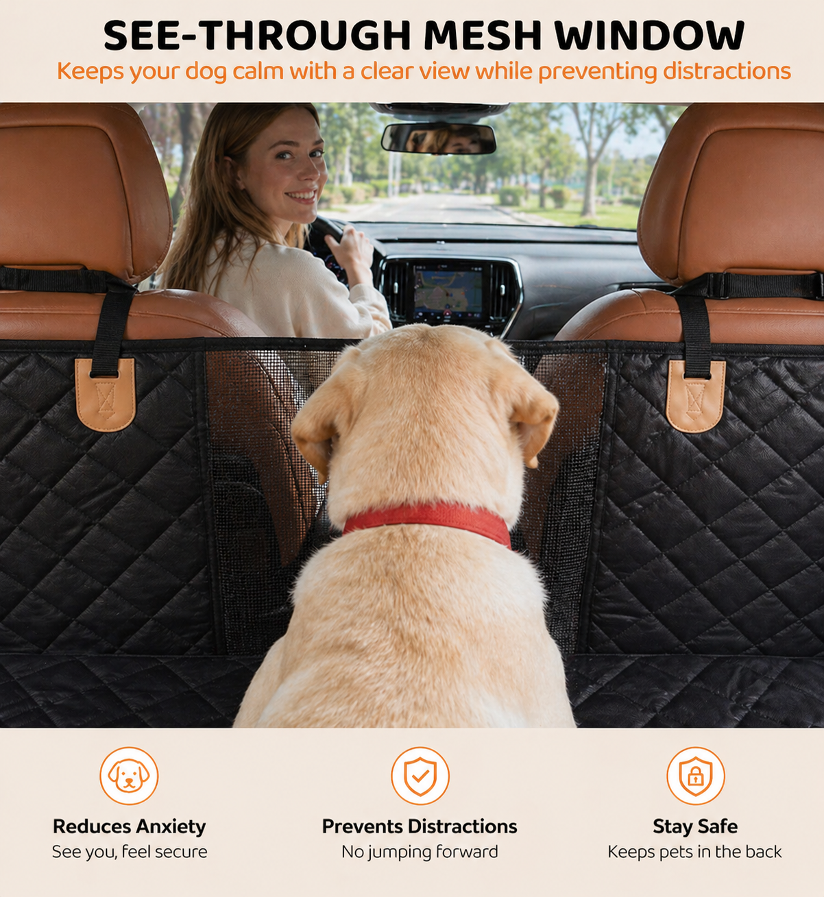K9 Guard™ – Hard-Bottom Dog Car Seat Protector